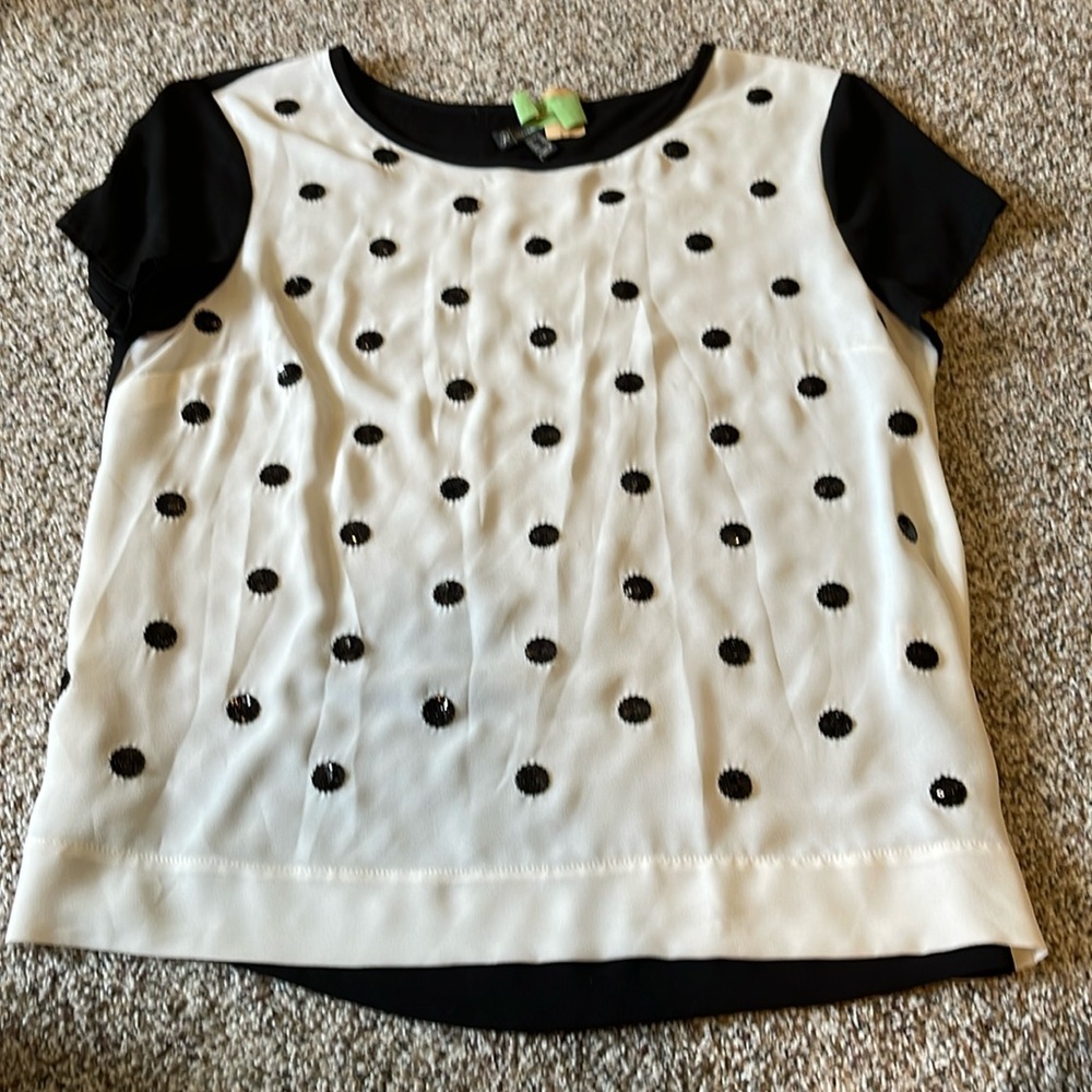 Adrianna Papell Elegant Ivory sequin Women's Top